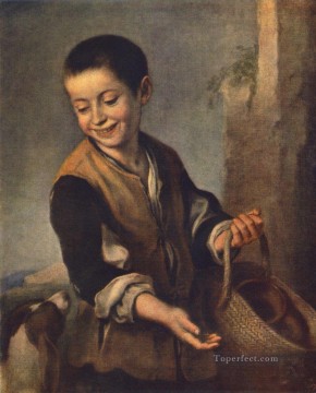 犬を抱く少年 スパニッシュ・バロック バルトロメ・エステバン・ムリーリョ Oil Paintings
